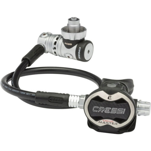 Cressi AC25M Master Cromo Regulator Set with Octopus