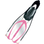 Cressi Pluma Full Foot Fins - Pink/ Clear 33-34 (1-2)