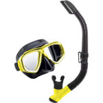 Tusa Sport Splendive Elite Adult Mask and Snorkel Set Bk/FY
