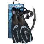 Cressi Pluma Pack - Mask Snorkel F-Foot Fins |EU 39/40