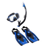 Tusa Sport Visio Tri-Ex Adult Travel Set - Metallic Blue - M