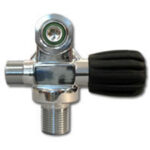 San-o-Sub DIN/K Sidemount Cylinder Valve - RIGHT (232 bar) BK O2