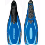 Cressi Reaction Pro Full Foot Fins - Blue / Azure - 36-37 (3-4)
