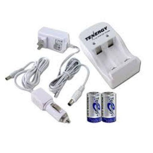 TenergyLifePO4 RCR 123A Charger w/ 2 Batteries