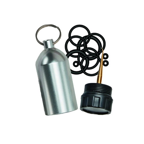 ALUMINUM TANK KEY RING W/ O RINGS & PIC