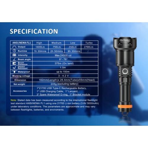 Orca Dive Light ZD710