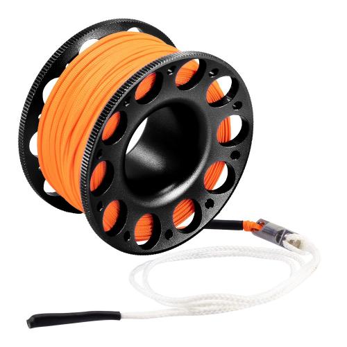 Cressi Elite Aluminium Finger Reel w/ SS Snap 15m 