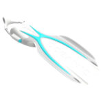 MANTA RAY FIN S SEA BLUE/WHITE