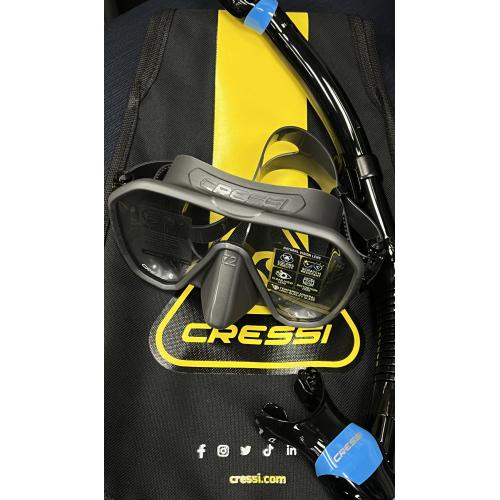Cressi Z2 Gunmetal + Supernova Snorkel