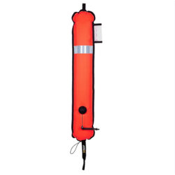 Closed DSMB, Orange, 140 cm long, with 3M Scotchlite Solas reflection
