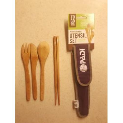 PADI Bamboo Cutlery Set