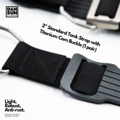2" Tank Strap with Titanium Cam Buckle