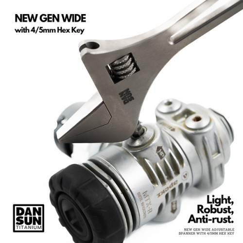 "HEX WIDE" Titanium Adjustable Spanner