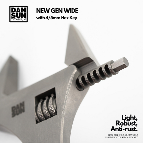 "HEX WIDE" Titanium Adjustable Spanner