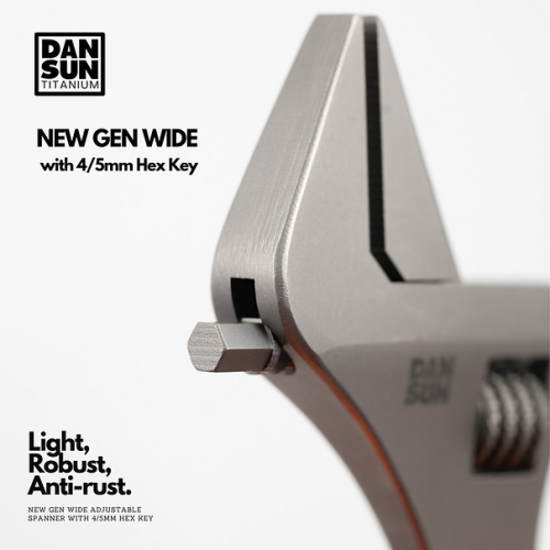 "HEX WIDE" Titanium Adjustable Spanner