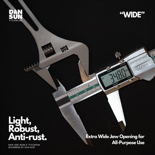 "WIDE" Titanium Adjustable Spanner