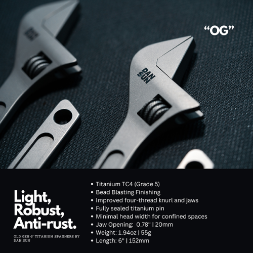 Old Gen 6" Titanium Adjustable Spanner