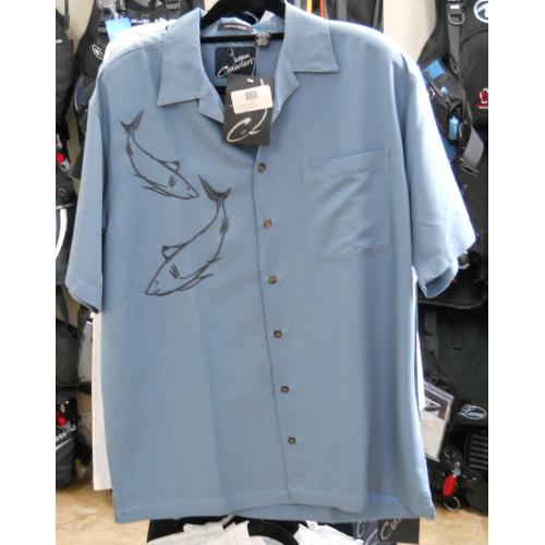Bottom Crawlers Men Shirt Shark blue M
