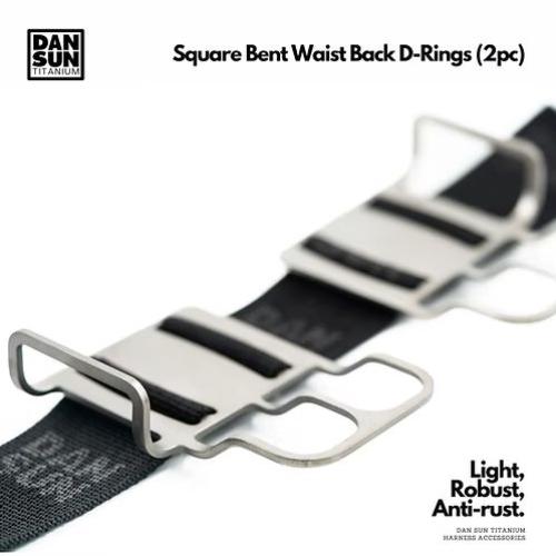 Square Bent Waist Back D-Rings (2pc)
