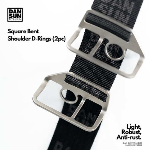 Square Bent Shoulder D-Rings (2pc)
