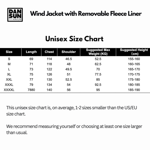 Wind Jacket with Removable Fleece Liner