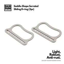 Saddle-shaped Serrated Sliding D-ring (2pc) - Sidemount Harness System