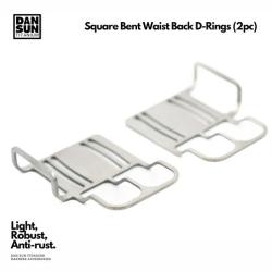 Square Bent Waist Back D-Rings (2pc)
