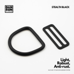 Crotch Strap D-ring with Wide Tri-Glide (1 set)