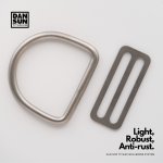 Crotch Strap D-ring with Wide Tri-Glide (1 set)