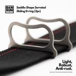 Saddle-shaped Serrated Sliding D-ring (2pc) - Sidemount Harness System