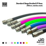 Standard Stage Braided Hoses (Stainless Steel) - Blue
