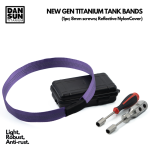 Titanium Tank Band (1pc; 8mm screw; reflective nylon)