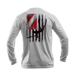 Vertical Dive Flag L/S Performance Tee Sky Blue -2XL