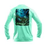 Shipwreck L/S Marble Fade Aqua Fade -2XL