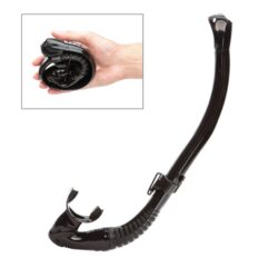 XS Scuba Cargo Snorkel - Black w/ Black Silicone