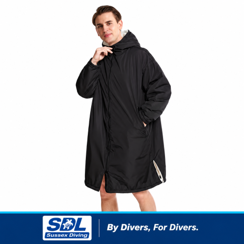 Black Hooded Changing Robe
