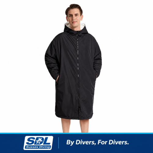 Black Hooded Changing Robe