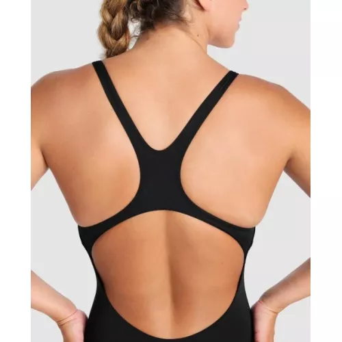 Womens Team Swimsuit Swim Pro Solid - Black-White