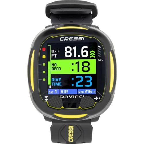 Cressi Da Vinci Dive Computer - Black/Yellow