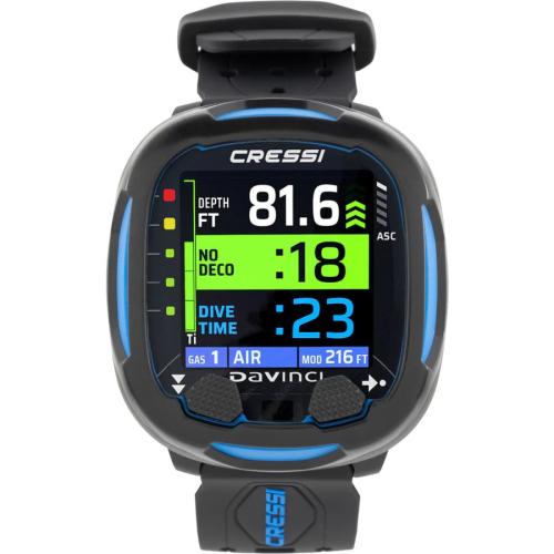 Cressi Da Vinci Dive Computer - Black/Blue