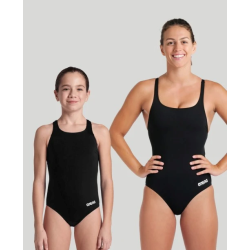 Womens Team Swimsuit Swim Pro Solid - Black-White - Size 26