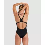 Womens Team Swimsuit Swim Pro Solid - Black-White