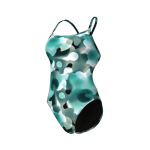 Womens Camouflage Swimsuit Challenge Back - Water Multi - Size 38