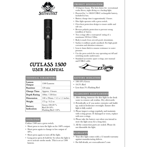 Saltwater7 Cutlass 1500