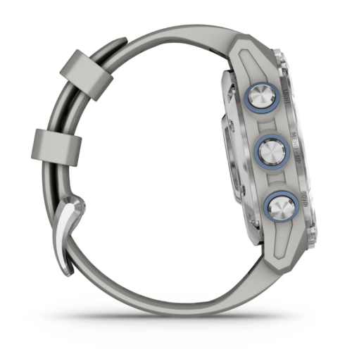 Garmin Descent Mk3 43mm, Stainless Steel with fog grey silicone band