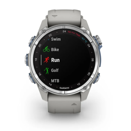 Garmin Descent Mk3 43mm, Stainless Steel with fog grey silicone band