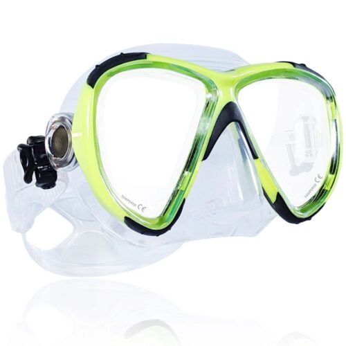 Hawk Eyes Mask w/Clear Silicone, Yellow/Black