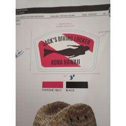 'Regia' Lifeguard hat w/Dive Flag & Blk Mermaid Logo