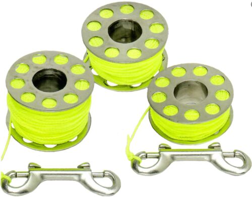 STAINLESS FINGER REEL - 75' LENGTH LINE WITH STAINLESS CLIP