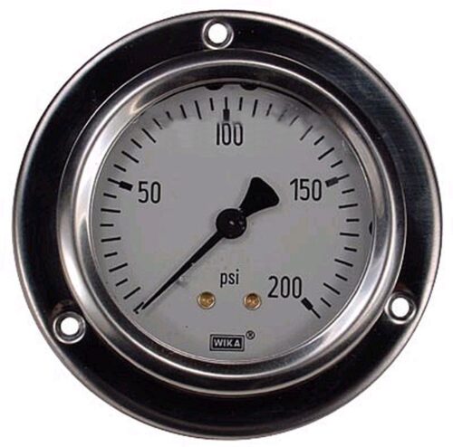 0-200 PSI LIQUID FILLED STAINLESS STEEL GAUGE, 2.5" FACE WITH 1/4